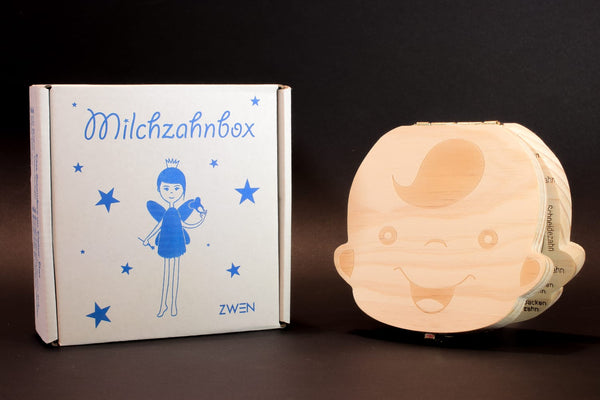 ZWEN MILCHZAHNBOX 2.0 [neue Version] + süßer Zahnfeebrief | GRATIS E-Book | Milchzahndose für Jungen - Zwenshop